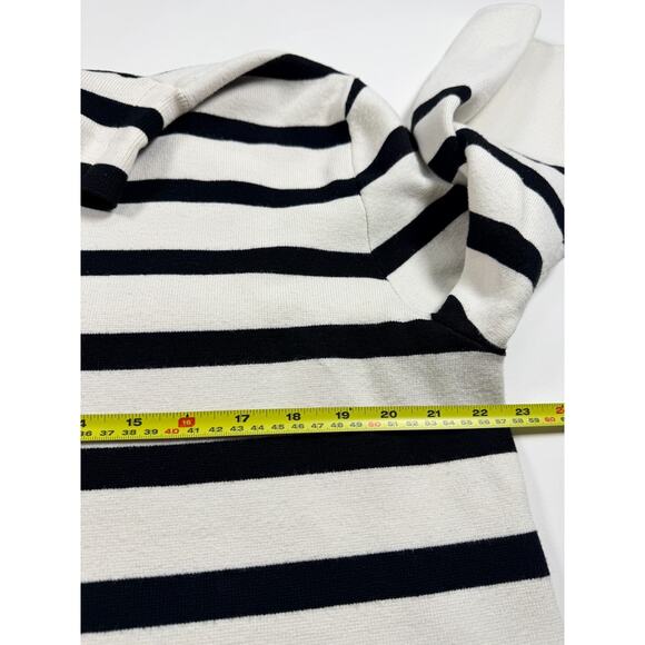 Women’s H&M Mock Neck Striped Sweater – Size Medium – White & Black – Excellent - Picture 5 of 7